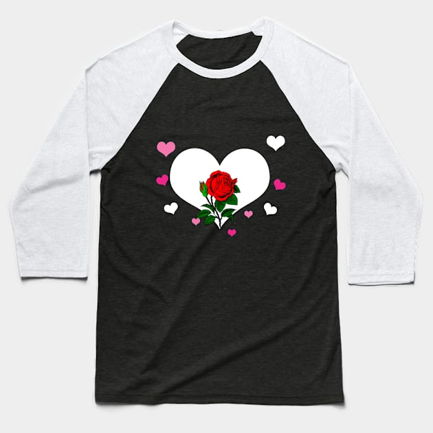 Valentines Day Baseball T-Shirt by DESIGNSDREAM